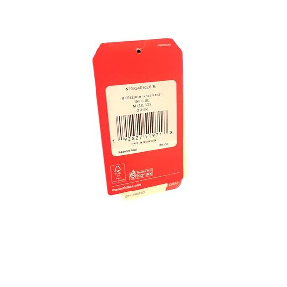 NWT The North Face Boys Freedom Insulated Ski Pants Waterproof Blue Size M 10-12 - Picture 7 of 9